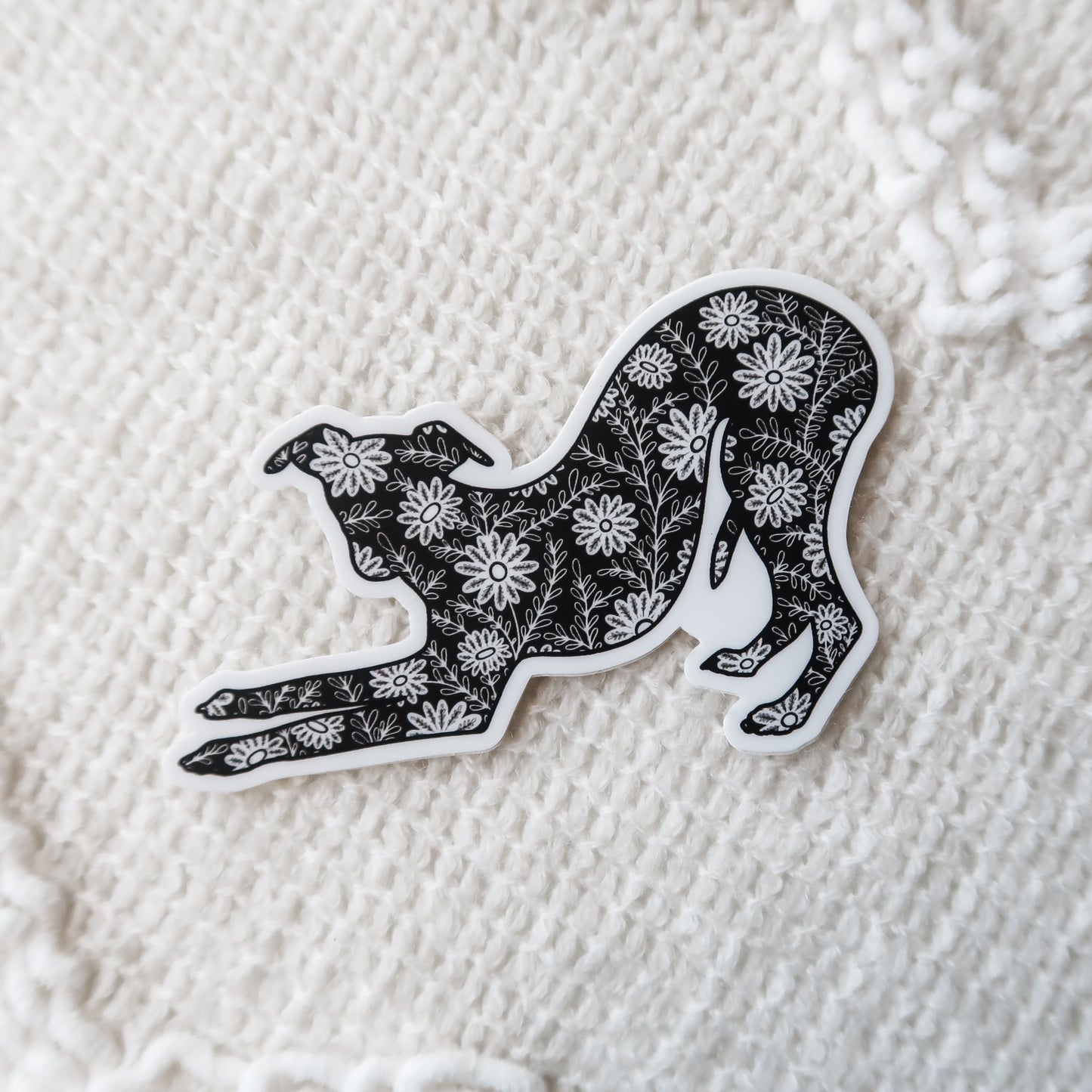 April Daisy (Birth Flower) Whippet Sticker