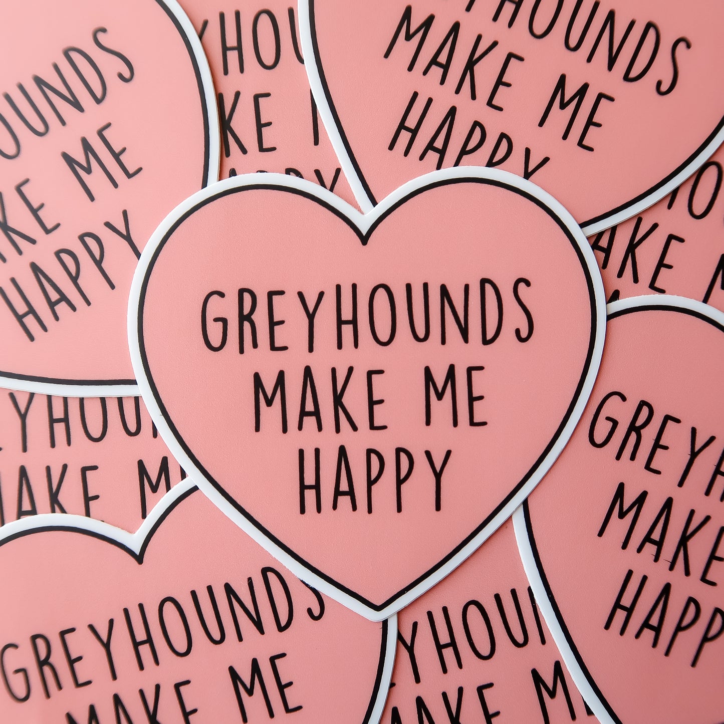 Greyhounds Make Me Happy Sticker