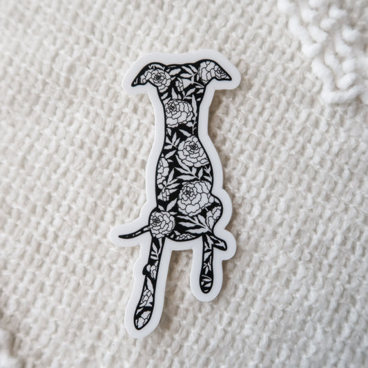 October Cosmos (Birth Flower) Whippet Sticker