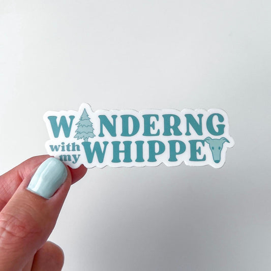 Wandering With My Whippet Sticker