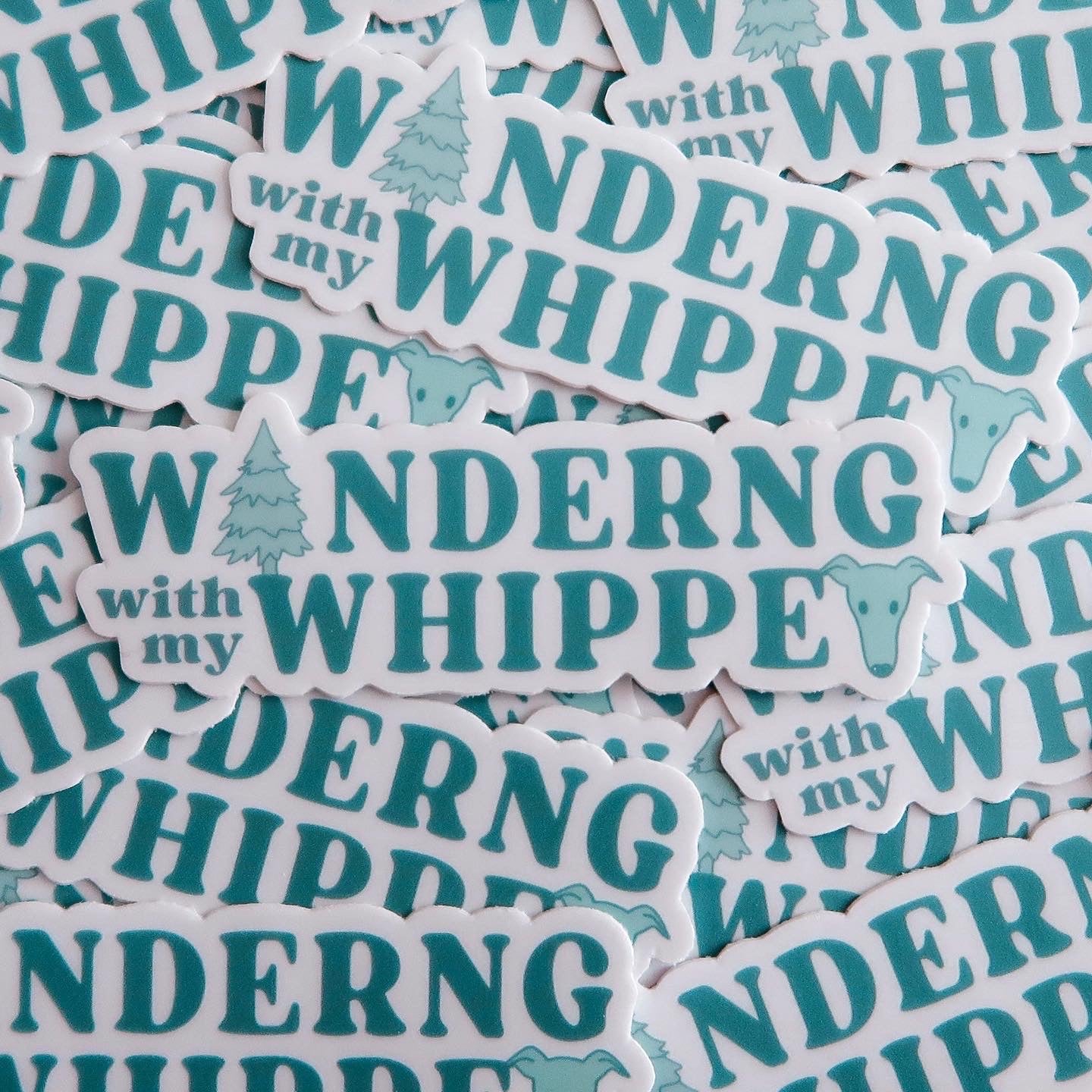 Wandering With My Whippet Sticker